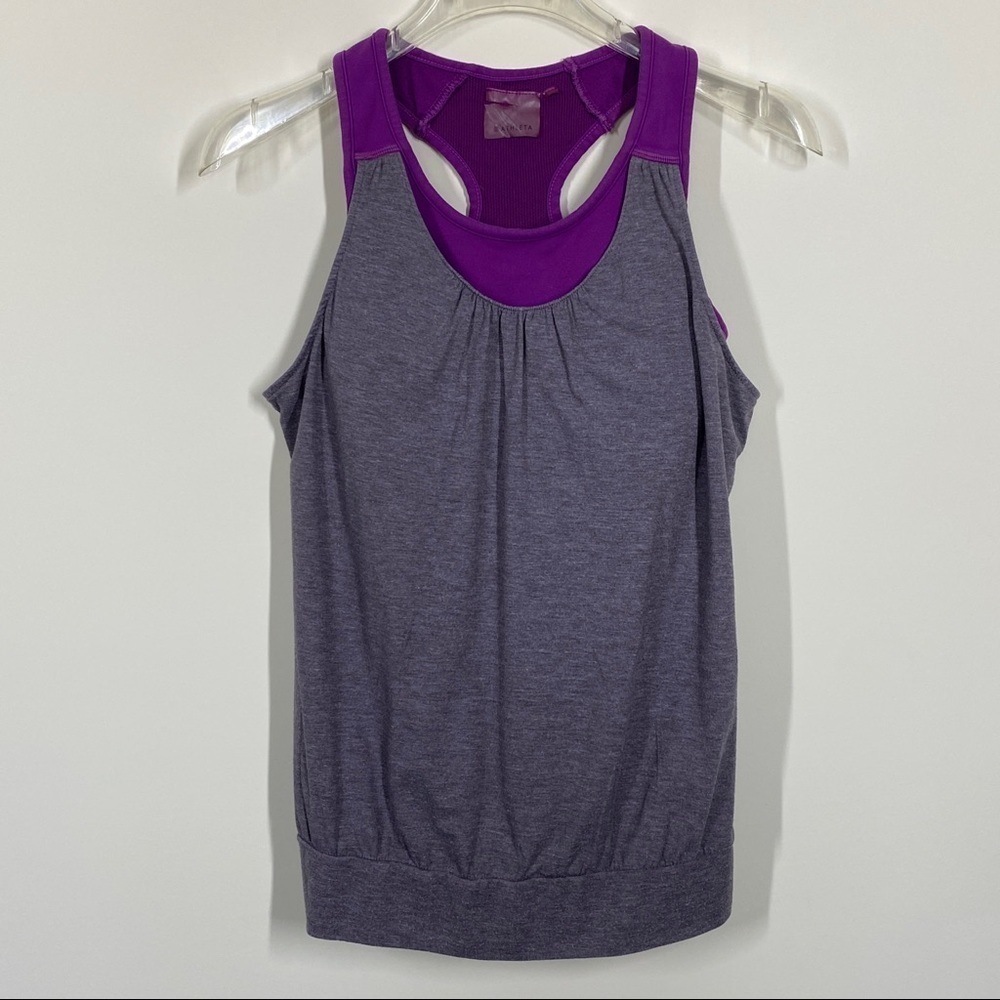 Athleta Sport Top Gray Purple Size S